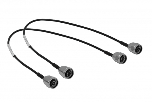 2NN 50cm N-Macho N-Macho SM141 2-Latiguillos Coaxiales Negros Rígidos 0,5 metros