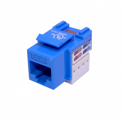 KP6AL LINKMADE Conector Hembra RJ45 Keystone Cat6 U/UTP Auto-Engarzable Azul