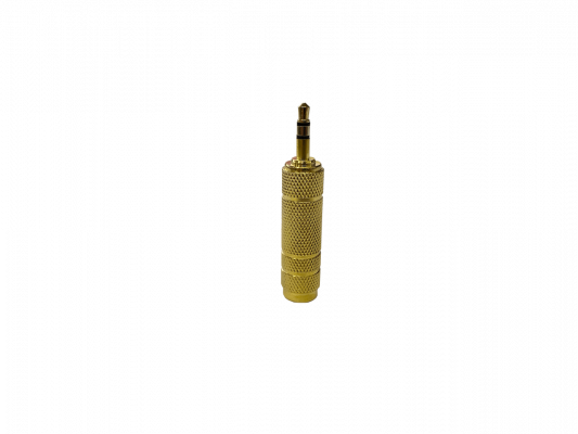 MA-098 Adaptador acoplador de audio estéreo, conector hembra de 6,35mm (1/4") a conector macho de 3,5mm (1/8")