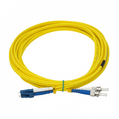 JFSLT5 Cable jumper de fibra óptica monomodo simplex dúplex LC a ST/UPC de 5 metros 9/125um 3mm LSZH