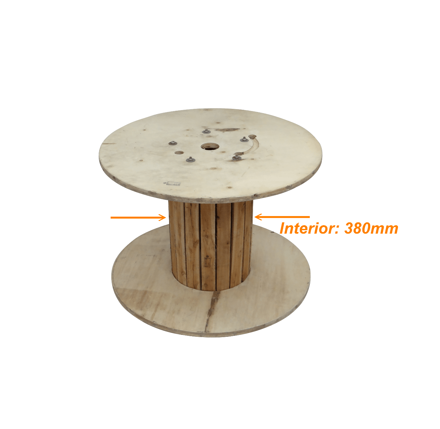 CARE-4 Diámetro-100cm Ancho-70cm Bobina Vacía de Madera para Cable de Fibra Óptica