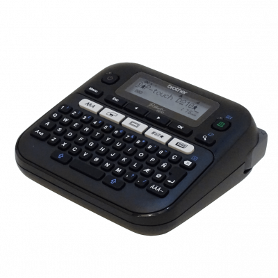 PT-D210 BROTHER Rotuladora de Oficina QWERTY para Cintas TZe de 3,5 a 12mm, 6 Pilas AAA o Fuente 9V