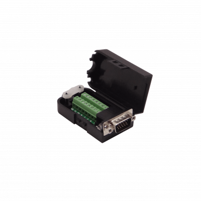 VGA-M-T Conector DB15-VGA MACHO 15-pines Atornillable HD15 con Cubierta DE-15/M 31mm