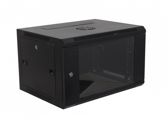 RK06-4L LINKMADE 45cm-Profundidad 6U Armario Rack Mural Negro incluye-M6-2U