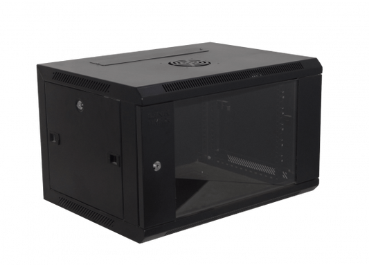 RK06-4L LINKMADE 45cm-Profundidad 6U Armario Rack Mural Negro incluye-M6-2U