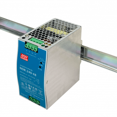 NDR-240-48 MEANWELL 48VDC 240W 5A ajustable/48-55V Ancho-63mm Carril-DIN Fuente de Alimentación