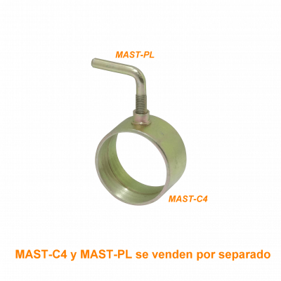 MAST-C4 Soporte base para mástil de 51mm de diámetro que requiere sistema de fijación para tubo telescópico MAST-PL