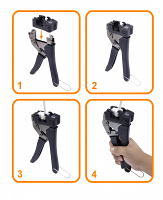 KPT LINKMADE Insertadora Rápida de Impacto para Conectores Keystone 180° KP5WL-1 KP6WL-1