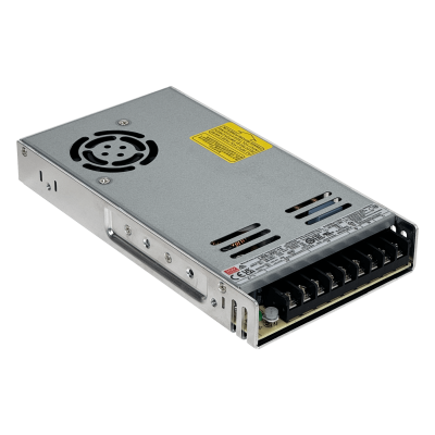 LRS-350-12 MEANWELL Fuente Alimentación 350W Salida 12V 29A Gabinete Metálico Regleta c/Ventilador