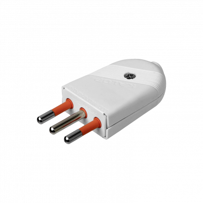 EMV2PTW KALOP 2P+T Blanco 10A SEC-60477 Enchufe Macho Volante c/Tierra KL44404