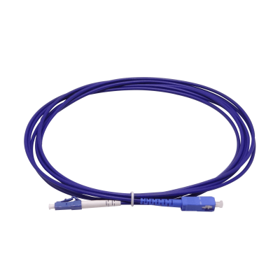 JBSLC3 Cable de fibra óptica simplex monomodo blindado LSZH de 3 metros con conectores LC-SC, diámetro 3.0mm y núcleo 9/125µm