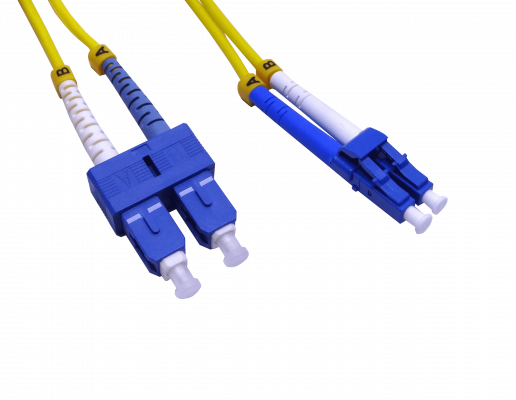 JFSLC1 Cable de Fibra Óptica Dúplex Monomodo SM de 1m LC-SC/UPC 9/125µm 3mm