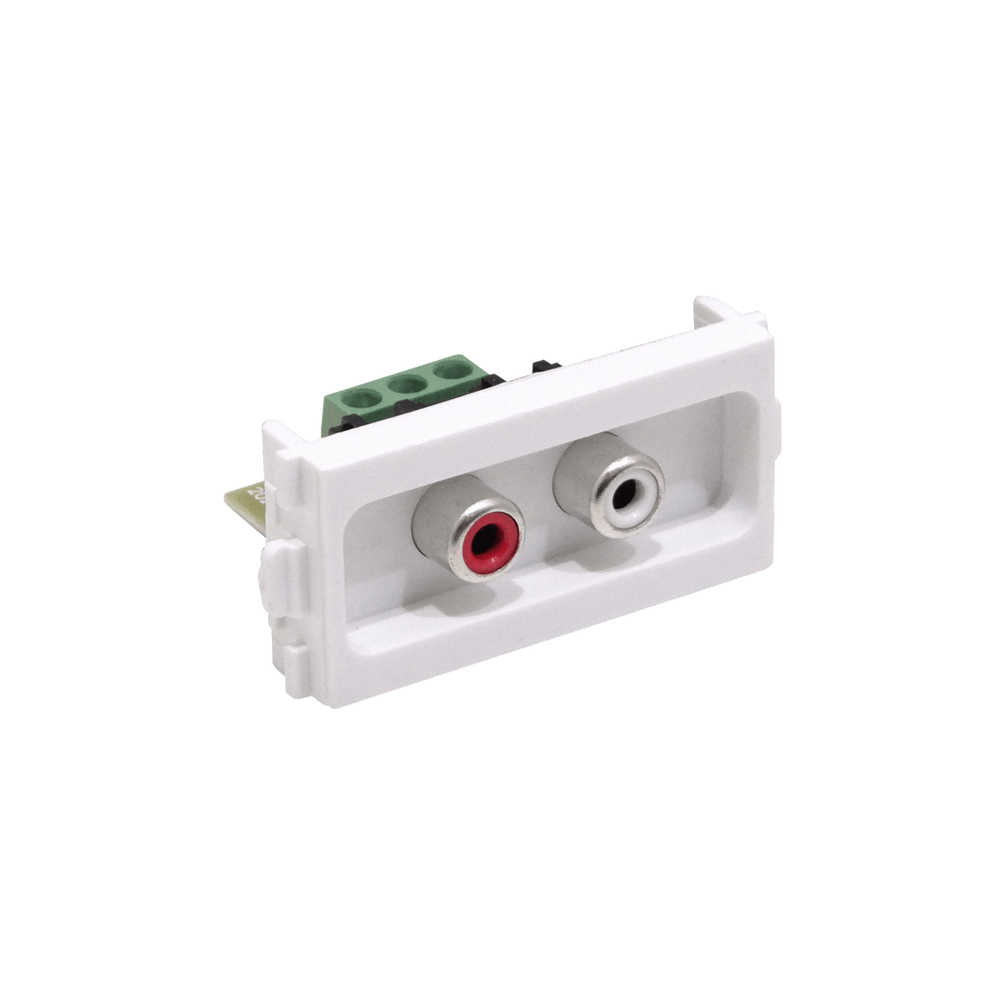 FQA2R Accesorio 2-RCA-Hembra Soporte-3 posiciones para Bastidor Multimedia FQ1-FQ2-FQ3
