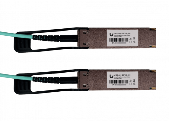 UA7-20 UI 20mt QSFP28-100Gbps Cable 3mm Fibra-MM Directa AOC-QSFP28-20M