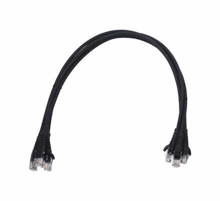 CP6N-05-4 LINKMADE 4un 50cm CAT6 NEGRO LSZH Latiguillo de Red Moldeado 4x0,5mt