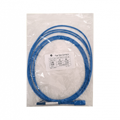 JBSLC3 Cable de fibra óptica simplex monomodo blindado LSZH de 3 metros con conectores LC-SC, diámetro 3.0mm y núcleo 9/125µm