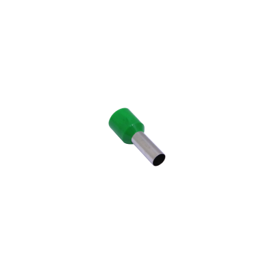 E10-12-V Verde 10,0mm2 12/21,5mm 100-piezas AWG7 Terminales Tubulares Aislados para Crimpar