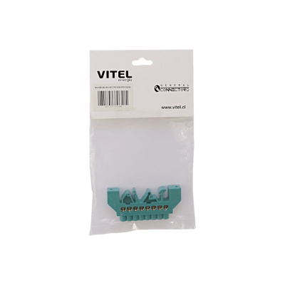 REGLETA-DV8 Bloque Distribución Verde 8 Terminales 4mm Carril DIN Reparto Eléctrico