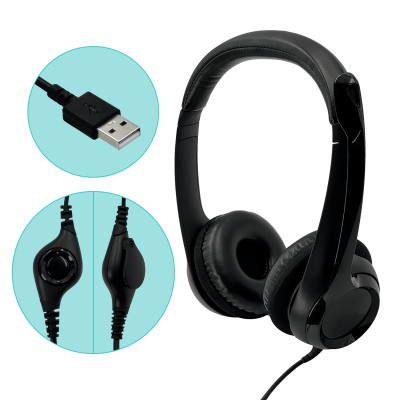 H390 LOGITECH Auriculares Estéreo Micrófono Control cable-2m USB-A 2.0