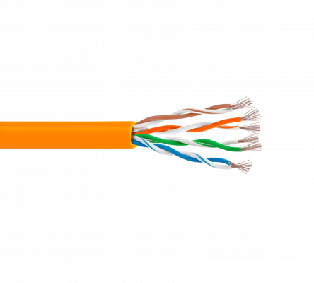 CPB-05-4 LINKMADE Pack 4 unidades, cable patch multifilar CAT5E naranja LSZH sobremoldeado, 50 centímetros