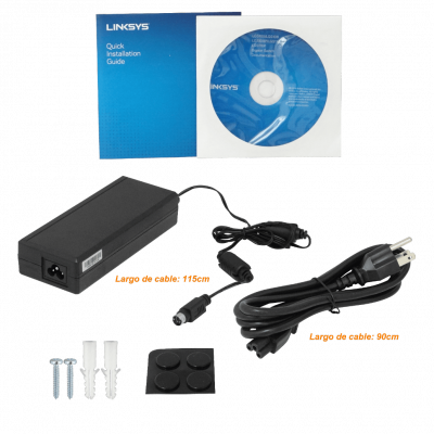 LGS116P LINKSYS 16-1000(8-PoE+) 80W-total Conmutador no-gestionable no-Rack adaptador externo