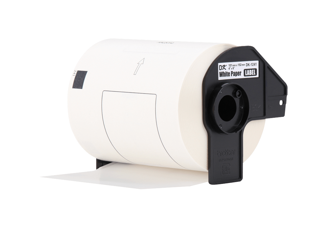 DK1241 Brother 101x152mm 200-Etiquetas Autoadhesivas Papel Blanco para-QL 10x15cm