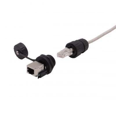 RJ45-CCP Acoplador y Conector RJ45 STP FTP para Exterior M20 IP67 para Caja Hembra-Hembra