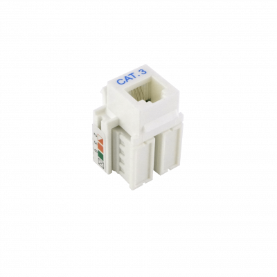 KP3WL LINKMADE Blanco Cat3 RJ11/RJ14 6P4C Hembra Insertable Keystone
