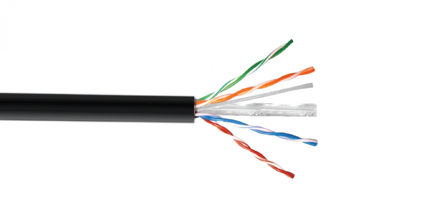 CBX6L-UN1 LINKMADE 100MTS UTP EXTERIOR-PE CAT6 COBRE NEGRO SÓLIDO