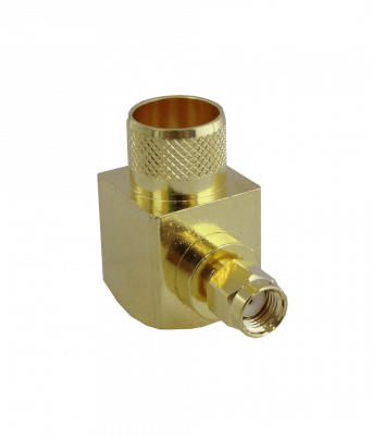 CN6RSPRA RPSMA-Macho Angular LMR600 Conector Coaxial Crimpeable CA600