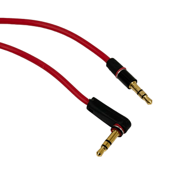 AUDIO-05L 3,5mm-MM Ángulo 90-Grados Conector Macho-Macho Longitud 0,5mt Cable Sonoro Toma Phone-1/8 50cm