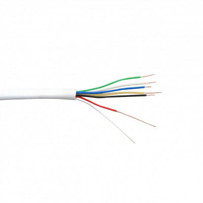 J100-6 100 metros 6 Hilos Conductor Telefónico 24AWG 3 Pares Circular Aleación CCA 6x0,5mm