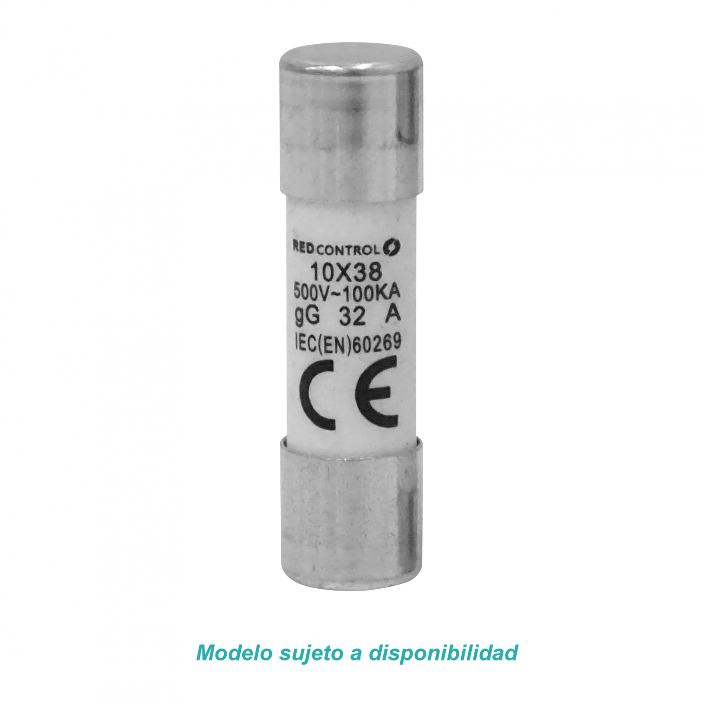 FUSE-32C 32A 10x38mm 500V 100KA Cartucho Fusible Tubular 36mm-Longitud 9,5mm-Ancho
