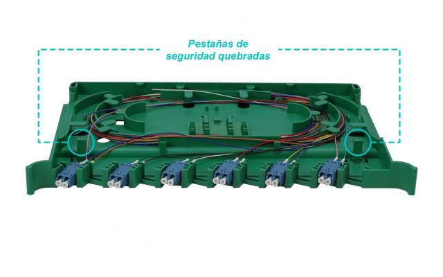 ODF-L-LIQ Bandeja Deslizante para Cabecera ODF con 12 Acopladores LC/UPC Incluye Pigtails Monomodo