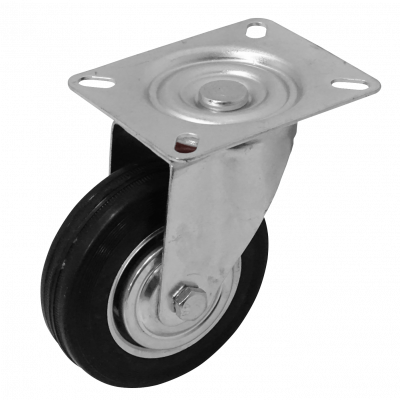 RUEDO-4 Rueda Giratoria 4-pulgadas Negra Capacidad-80kg 84x100x130mm