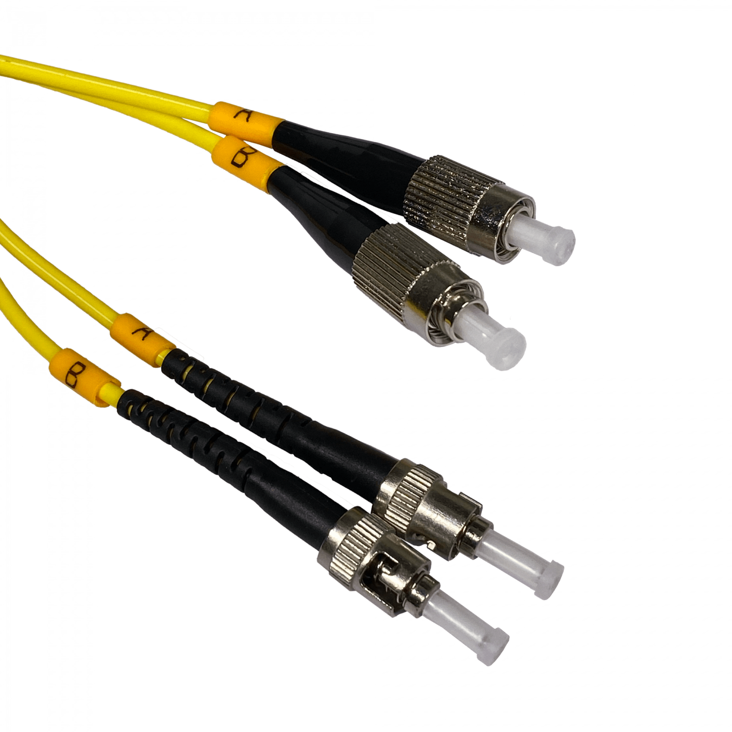 JFSTF2 Latiguillo de Fibra Óptica Monomodo Dúplex ST a FC 2 Metros 3.0mm 9/125µm LSZH