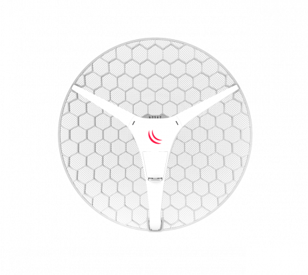 LHG-XL2 MIKROTIK Antena de Rejilla 2,4GHz 21dBi 25dBm 1-Puerto-100Mbps 2x2 MIMO L3 11-30V 550mm Incluye-Fuente-24V
