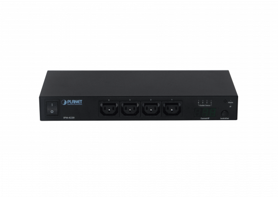 IPM-4220 PLANET Unidad de Distribución de Energía 1 entrada C20 4 salidas C13 1 LAN control-IP medición-corriente sin Rack USB 2 COM