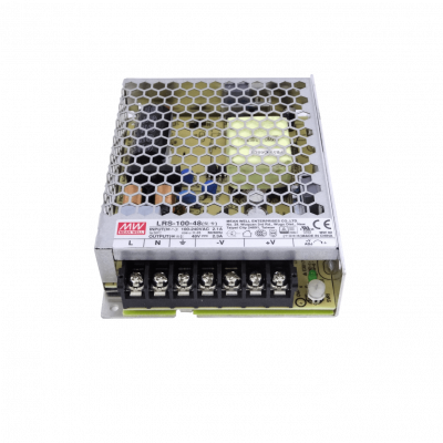 LRS-100-48 MEANWELL Fuente de Alimentación de Marco Abierto 110W, Salida 48V 2,3A, Entrada 100-240VAC, Voltaje Regulable