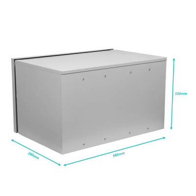 RK6-3PE. ALGCOM Armario rack exterior IP54 6U 320x340mm para poste o pared galvanizado