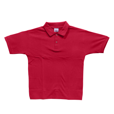 POLERA-RS INDUSBORD Talla-S Color Rojo Manga Corta Polo Rojo Tipo Piqué 100% Algodón