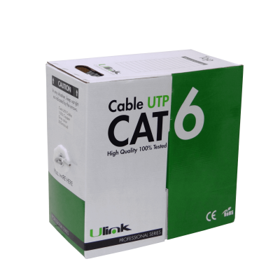 CB6Q-UG3. ULINK 24AWG 0,52mm Cat6 PVC Gris Cable UTP 305mt Cobre