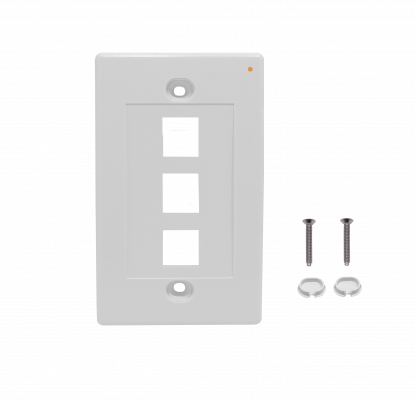 FP3WL LINKMADE Placa Pared Blanca 3 Puertos Keystone Vertical 70x114mm