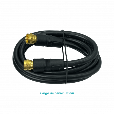 MV-806 MACROTEL Cable Coaxial RG59 Macho-Hembra Macho-Hembra 1 metro Negro para TV por Cable