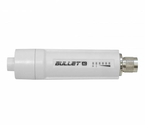 BULLET-AC UBIQUITI 2,4/5GHz 22dBm Punto-Acceso Exterior req/PoE-15-24V req-Antena 1-N-Macho