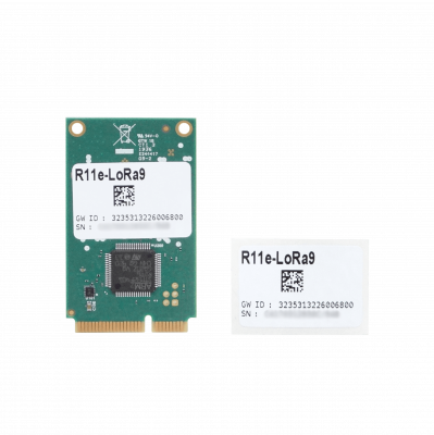 R11E-LR9 MIKROTIK 902-928MHz LoRaWAN LBT Semtech-SX1301 1-u.FL 23dBm tarjeta miniPCIe