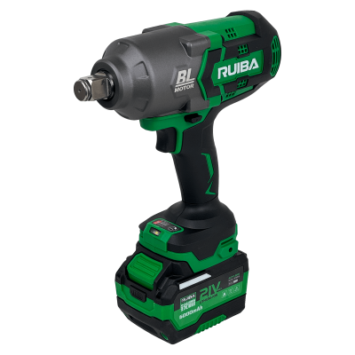 LLAVE-900 RUI Destornillador de impacto sin cable 3/4 pulgadas 19mm + 2 Acumuladores de iones de litio 21V 4Ah
