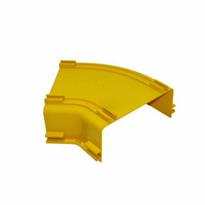 CCA-240-AQ Perfil en Escuadra 240x100mm Plano Amarillo PC+ABS LSZH Conector Macho