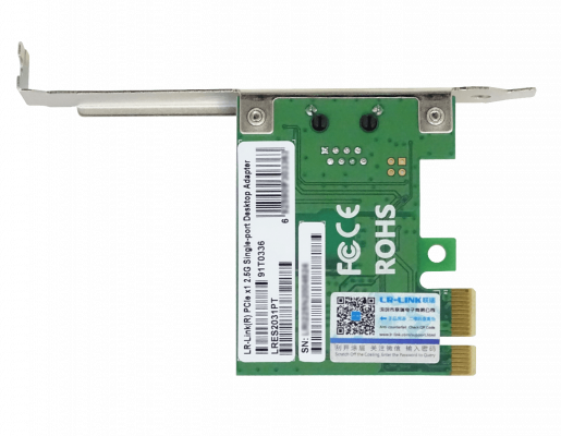 PCIE-2500 LRLINK 1-2500-RJ45 PCIe-x1 Adaptador de Red 2.5gbps Cobre Intel I225