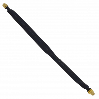 RMTRH Cable Coaxial Plano 25cm RPSMA-H RPSMA-M para Ventana/Puerta 0-6GHz Negro